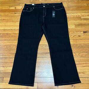 Chic Denim Women's Sz 24S Petite Black Stretch Jeans Mid Rise Bootleg New NWT